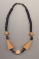 Necklace made of different varieties of wooden beads, length 22.5'' 45cm.