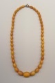 Necklace made of Baltic amber beads, 1930's, length 22.5'' 45cm.